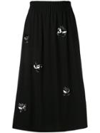 Mcq Alexander Mcqueen Front Monster Details Midi Skirt Elastic Waist -