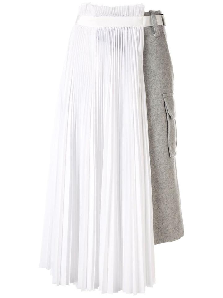 Sacai Double Layered Skirt - White