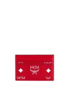 Mcm Logo Cardholder Wallet - Red
