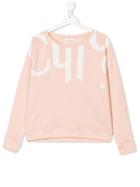 Chloé Kids Logo Long-sleeve Sweatshirt - Pink & Purple