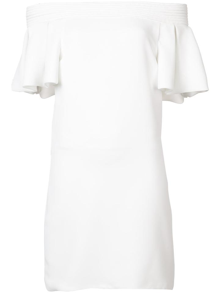 Brandon Maxwell - Off-shoulder Dress - Women - Polyester - 4, White, Polyester