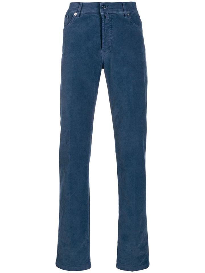 Kiton Straight Leg Trousers - Blue