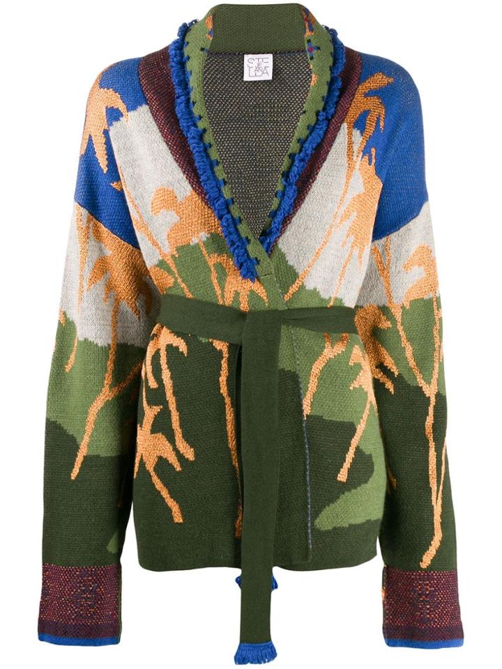 Stella Jean Intarsia Knit Cardigan - Green
