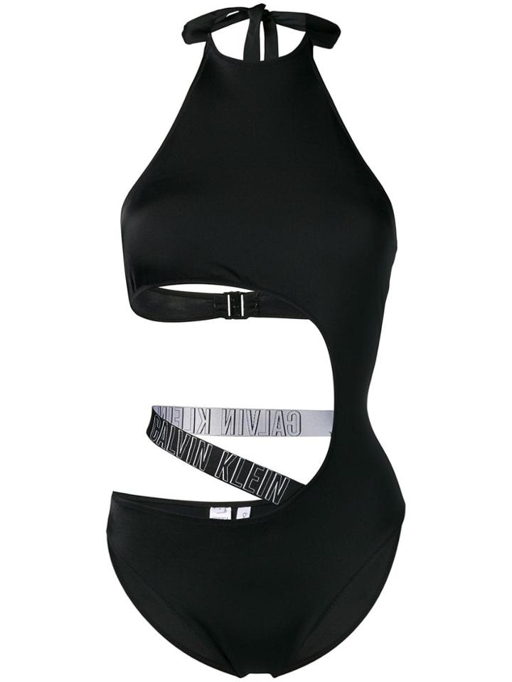 Calvin Klein Side-scoop Swimsuit - Black