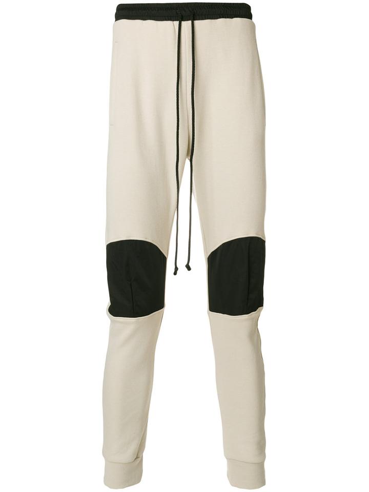 Lost & Found Rooms - Patch Knee Sweatpants - Men - Cotton - M, Nude/neutrals, Cotton