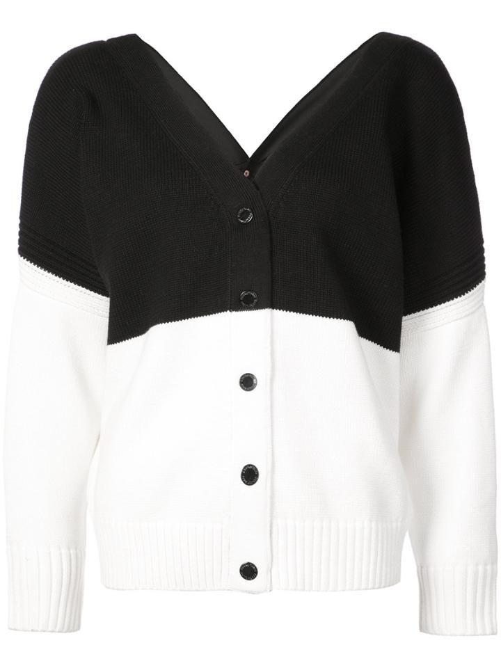 See By Chloé Colour Blocked Fastened Sweater - Black