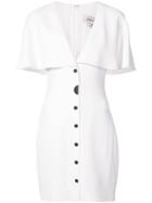 Cushnie Et Ochs Fitted Cape Dress - White