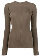 Helmut Lang Ribbed Sweater - Green
