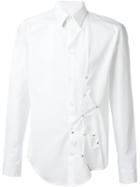 Maison Margiela Studded Asymmetric Shirt, Men's, Size: 50, White, Cotton