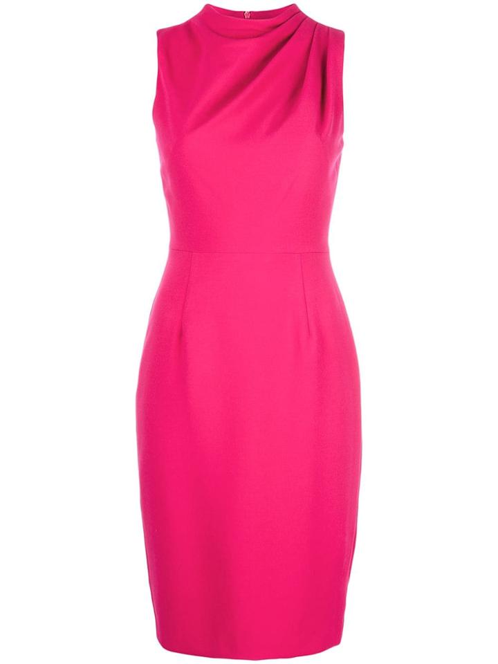 Black Halo Fitted Evening Dress - Pink