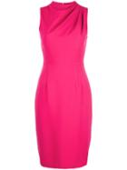 Black Halo Fitted Evening Dress - Pink