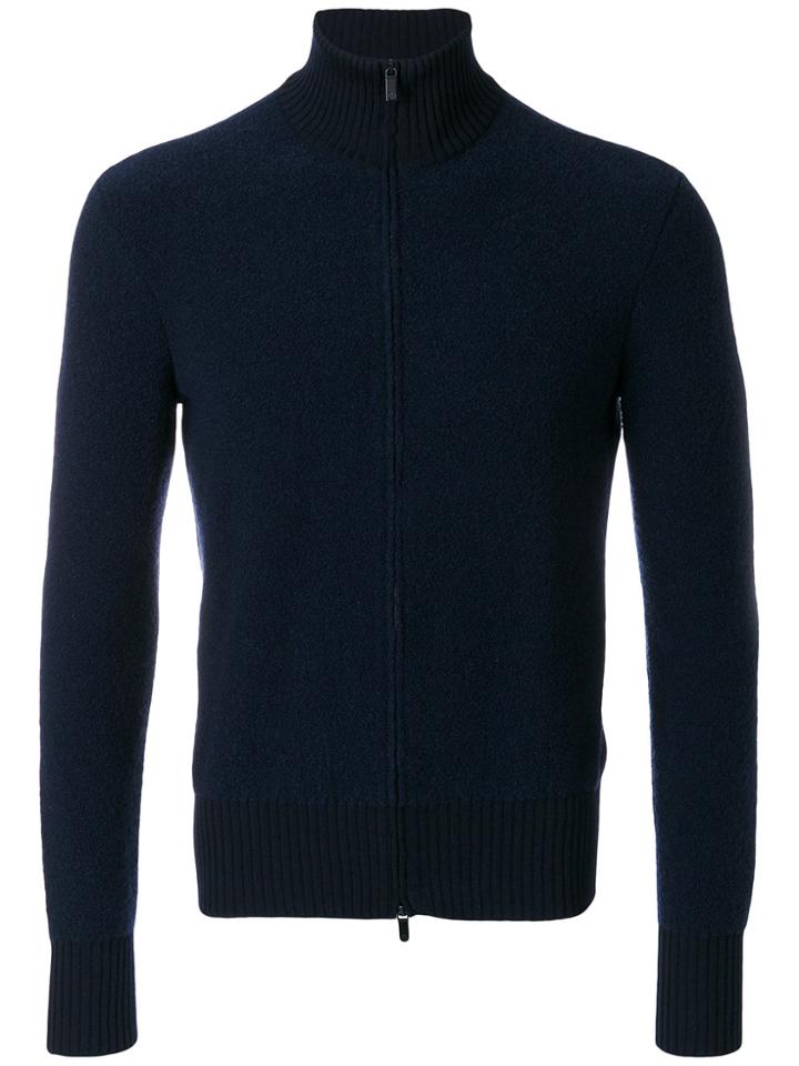 Giorgio Armani Zipped Cardigan - Blue