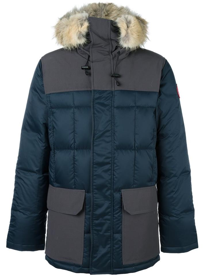 Canada Goose 'callaghan' Jacket, Men's, Size: Xl, Blue, Nylon/polyester/coyote Fur