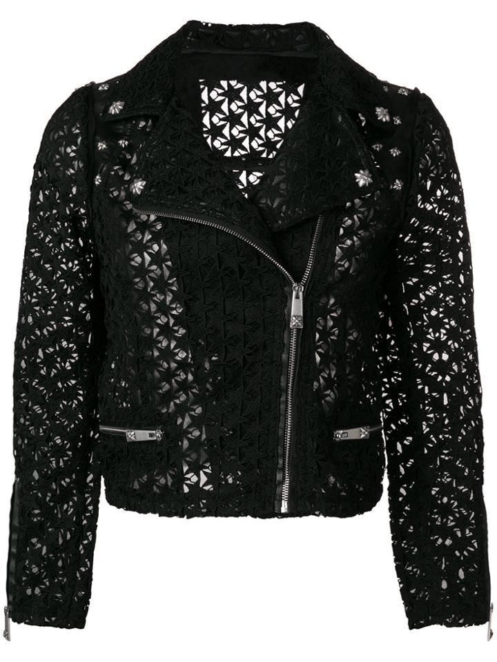 John Richmond Open-star Biker Jacket - Black