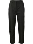 T By Alexander Wang Cropped Trousers, Women's, Size: 8, Black, Polyester