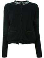 Twin-set Embellished Collar Cardigan, Women's, Size: Medium, Black, Viscose/polyamide/wool/polyester