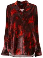 Ellery - Printed Blouse - Women - Rayon/silk - 8, Red, Rayon/silk