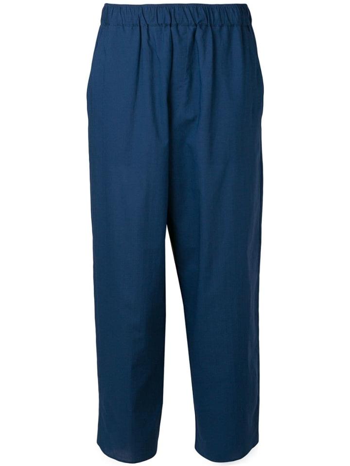 Cristaseya Elastic Waist Trousers - Blue