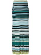 Diesel Black Gold Striped Maxi Skirt - Blue