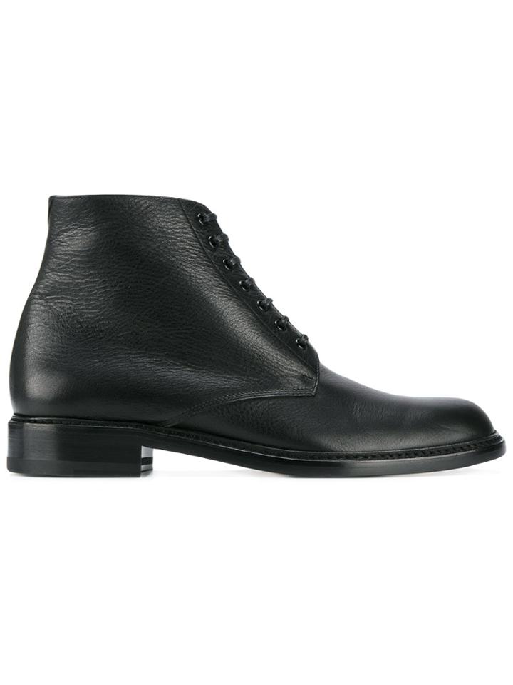 Saint Laurent Lace-up Derby Boots - Black