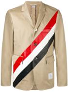 Thom Browne - Striped Blazer - Men - Cotton/cupro - 1, Nude/neutrals, Cotton/cupro