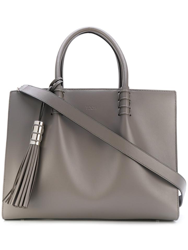 Tod's Hoops Detail Tote - Grey