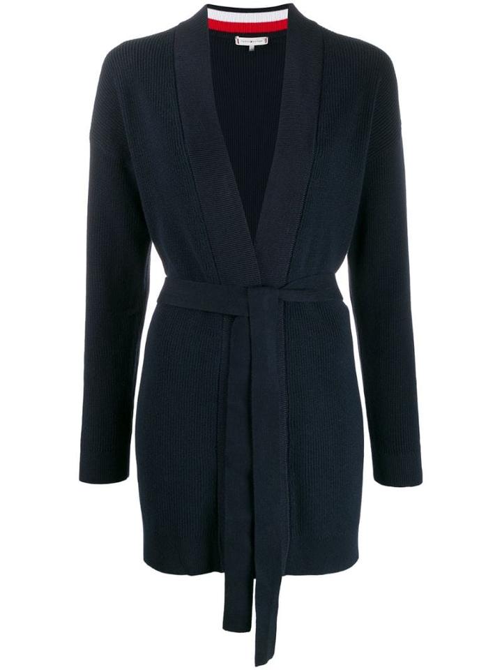 Tommy Hilfiger Belted Long Cardigan - Blue