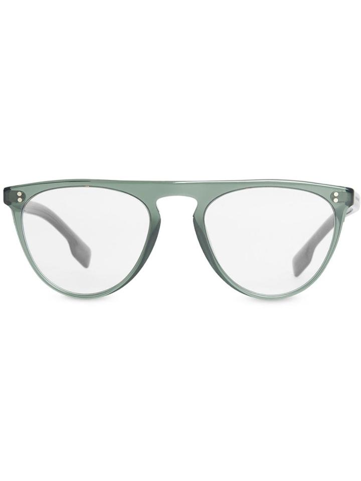 Burberry Eyewear Keyhole D-shaped Optical Frames - Green