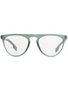 Burberry Eyewear Keyhole D-shaped Optical Frames - Green