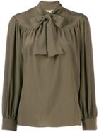 Yves Saint Laurent Pre-owned 1970's Pussy-bow Blouse - Green