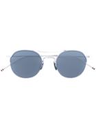 Thom Browne - Rounded Sunglasses - Unisex - Titanium - 49, Grey, Titanium