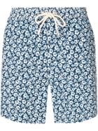 Mc2 Saint Barth Hawaiian Flower Swimming Shorts - Blue