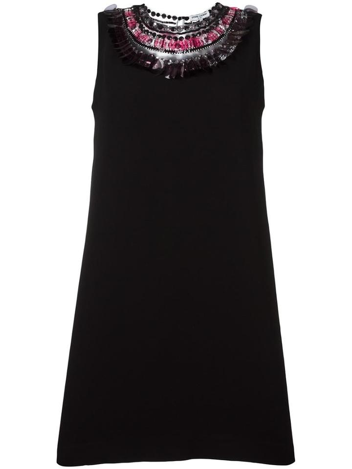 Opening Ceremony Embellished Collar Shift Dress, Women's, Size: 6, Black, Polyester