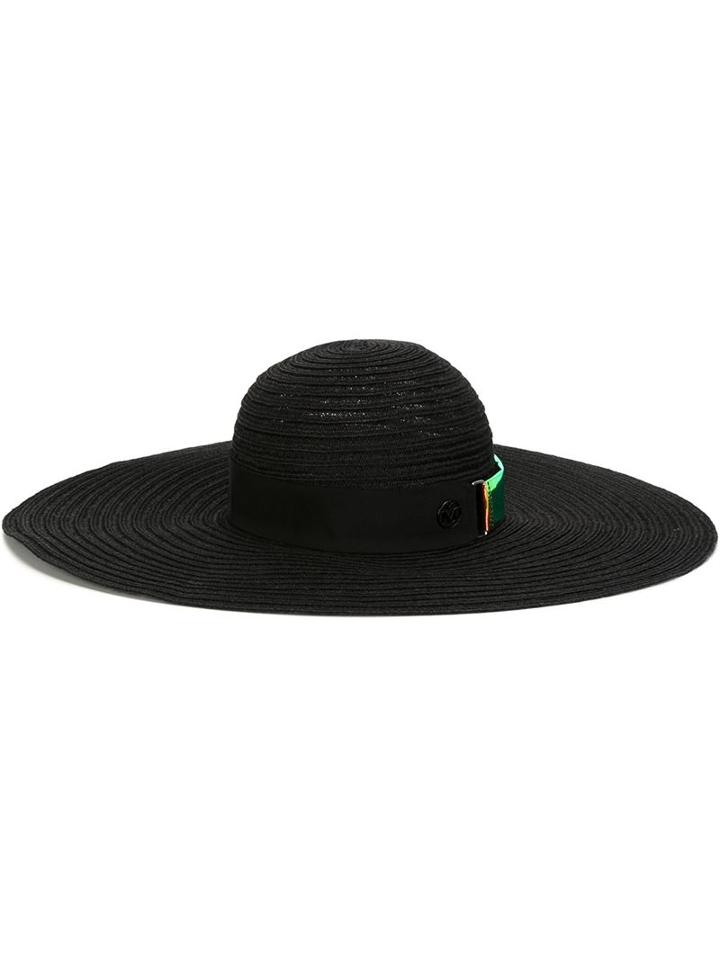 Maison Michel 'lucia' Hat, Women's, Size: Medium, Black, Straw