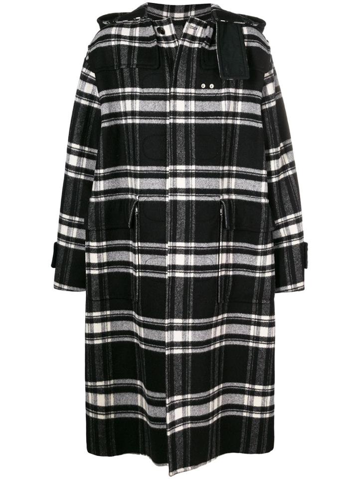Marni Plaid Oversized Coat - Black