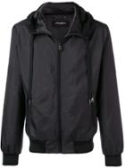 Dolce & Gabbana Drawstring Hooded Jacket - Black