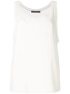 Alexander Mcqueen Layered Neckline Vest Top - White