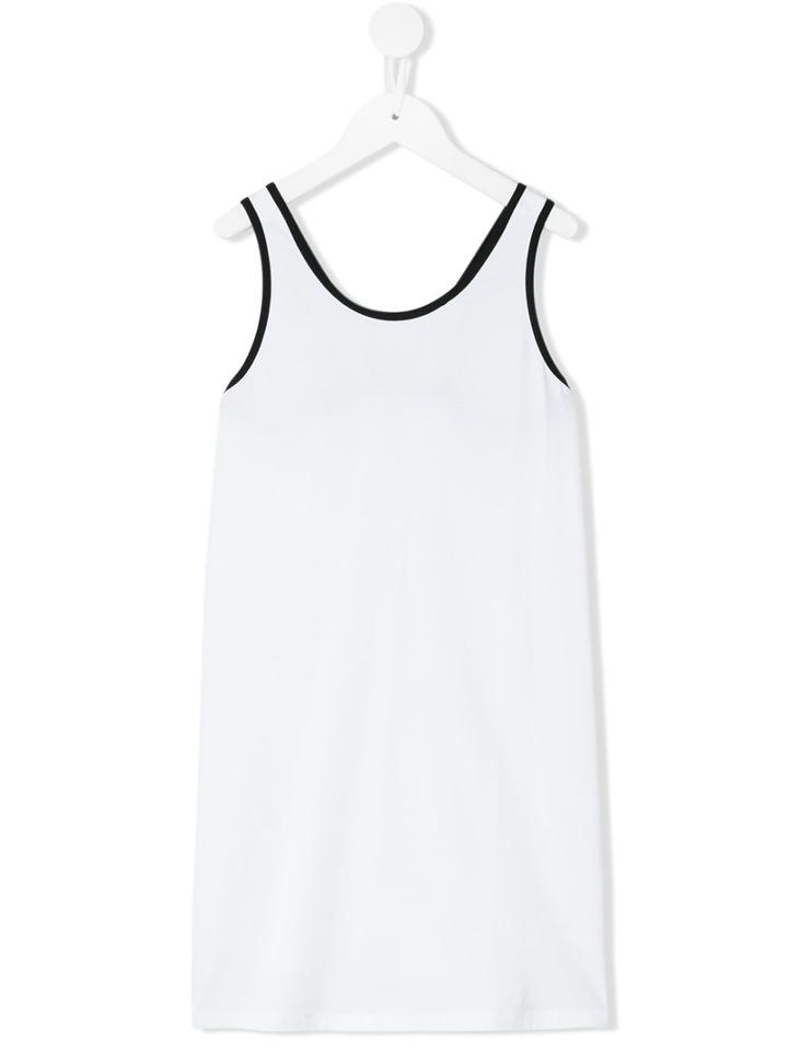 Il Gufo - Contrasting Trim Dress - Kids - Cotton/spandex/elastane - 10 Yrs, White