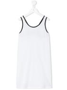 Il Gufo - Contrasting Trim Dress - Kids - Cotton/spandex/elastane - 10 Yrs, White