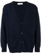 Ami Paris Oversized Fit Cardigan - Blue