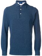 Barba Long Sleeved Polo Shirt - Blue