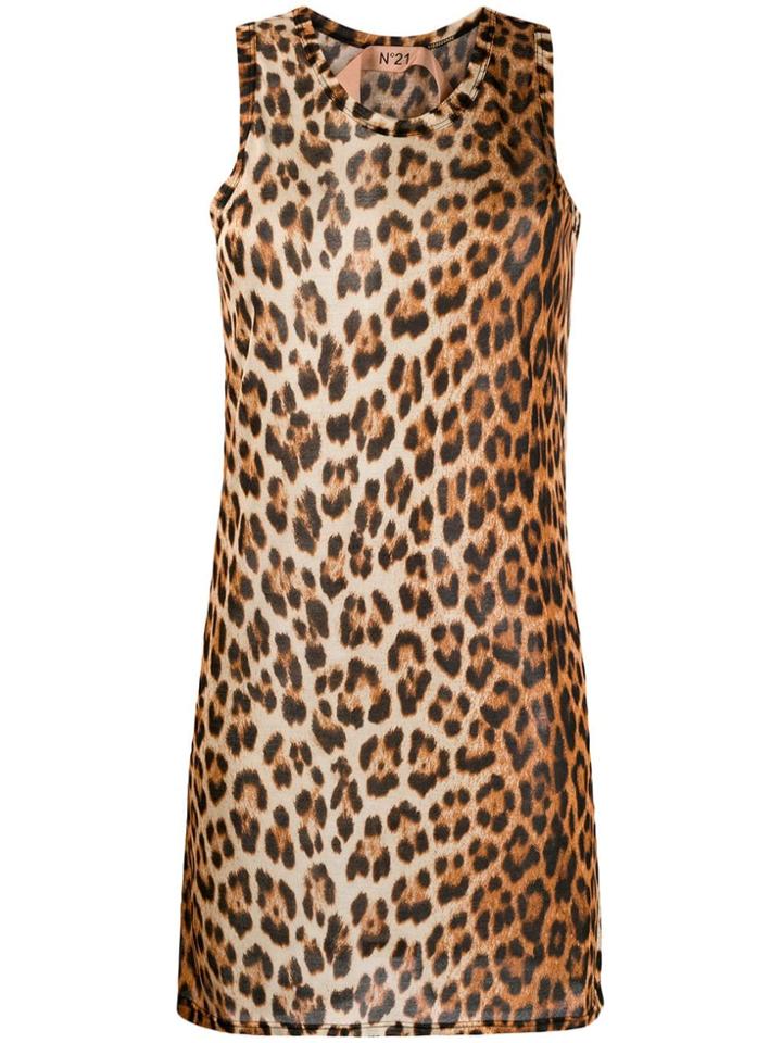 Nº21 Leopard Print Vest - Brown