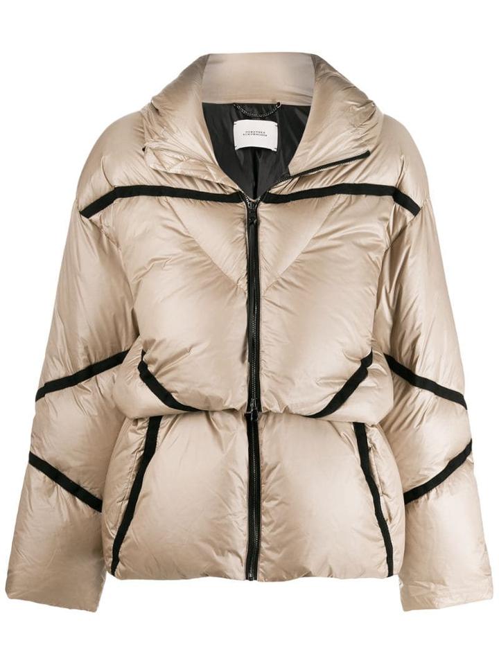 Dorothee Schumacher Black Trim Hooded Puffer Jacket - Neutrals