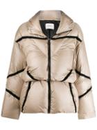 Dorothee Schumacher Black Trim Hooded Puffer Jacket - Neutrals