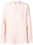 Woolrich Plain Band Collar Shirt - Pink