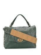 Zanellato Leather Stud Detail Tote - Green