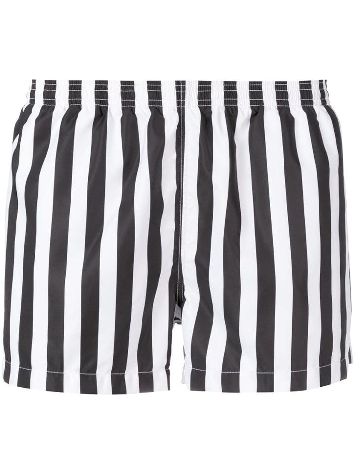 Ron Dorff Striped Swim Shorts - Black