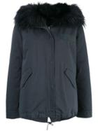Army Yves Salomon Fur Collar Parka - Blue
