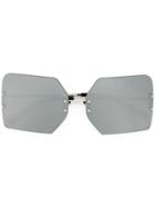 Zambesi Zambesi X Linda Farrow Hexagon Sunglasses - Metallic