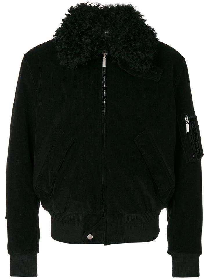Saint Laurent Shearling Trim Jacket - Black